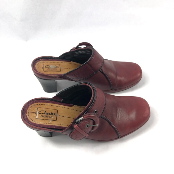 Clarks Women’s Artisan Clog Leather Heel Mule Size 9.5M - Picture 6 of 15